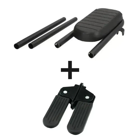 OUXI - Scaun pentru copii pe spate + Suporturi pentru picioare - Negru